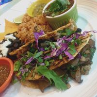 vegan  beef birria from shitake and jackfruit at Taco Beach Grill in Seminyak