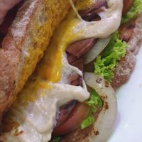 vegan ham and cheese sammies at Taco Beach Grill in Seminyak