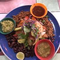 Spicy Chorizo Beans and Rice  at Taco Beach Grill in Seminyak