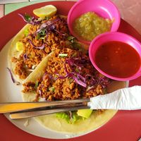 Vegan chorizo tacos at Taco Beach Grill in Seminyak