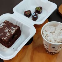 Chocolate cake, excellent bonbons and nutmeg ice cream at House of Chocolate Grenada Museum in St Georges