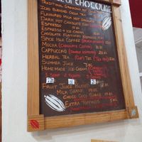 Menu at House of Chocolate Grenada Museum in St Georges