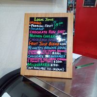 Menu at House of Chocolate Grenada Museum in St Georges