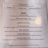 Vegan menu!!!!  at The Hardware Cafe in Clancy