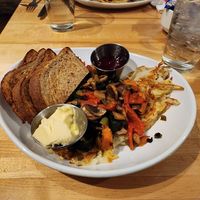 Vegan scramble at The Hardware Cafe in Clancy