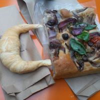 Media Luna e Focaccia at Craft Vegan Bakery Botánico in Buenos Aires