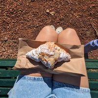 Croissant con pasta de almendras at Craft Vegan Bakery Botánico in Buenos Aires