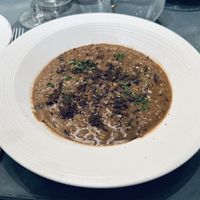 The mushroom risotto    at Whitcomb's in London