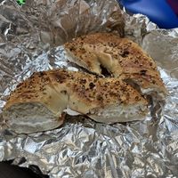 Everything bagel with Vegan CC  at Wyckoff Starr Coffee Shop in Brooklyn