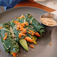 Collard Wraps...don't let their size fool you! at The Coco Nut in Eugene