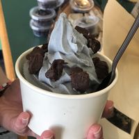 With (raw, vegan) brownie bits  at The Coco Nut in Eugene