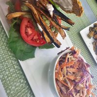 "Fried" Eggplant Bac'un Sandwich 10/10 at The Coco Nut in Eugene