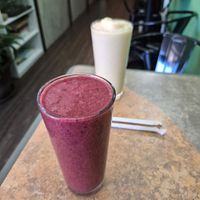 Shakes are Ginger & Berries and the Pina Colada . at The Coco Nut in Eugene