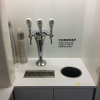 Everything is compostable! at Clover Food Lab - Harvard Square in Cambridge
