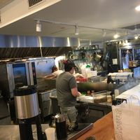 Open air prep at Clover Food Lab - Harvard Square in Cambridge