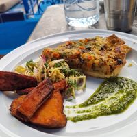Seasonal Vegetable Quiche (Vegetarian) at Cafe Clock in Chefchaouen