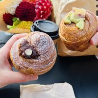 Vegan matcha and hazelnut krafin   at Krafin in Prague