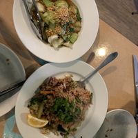Mains, vegan Nasi Goreng and side of Garlic greens😍  at Faith Hope Love Malaysian Cafe in Napier