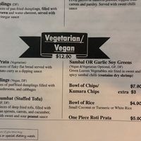 These where the starters choices   at Faith Hope Love Malaysian Cafe in Napier