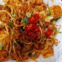 Vegan noodles at Roti King in North West London