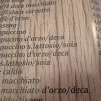 Menu at Bar Lasteri in Molveno