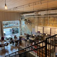 View from upstairs seating area. at Blackberry Market Argenta in North Little Rock