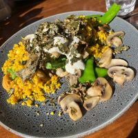 workout bowl (mushrooms instead of chicken)  at Little Bird Cafe in Northbridge