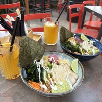 Vegan poke bowl  at Ondori Street Food in Ljubljana