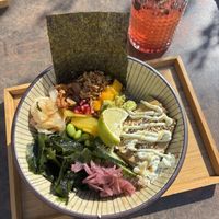 Vegan poke bowl  at Ondori Street Food in Ljubljana