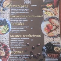 Menu with one vegan option at Café Taganga in Santa Marta