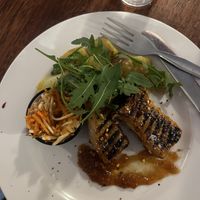 Oyster mushroom steak 20$ and apple pie 7$  at John Benny's Pub & Restaurant in Dingle