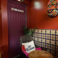 Lounge area. The door to "El Patio". at Tres Locos in Reykjavik
