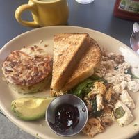 Tofu Scramble and Almond Milk Matcha Lattee  at Snooze - Monroe Dr in Atlanta