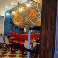 One of the seating areas at Guelosushi in Liberia