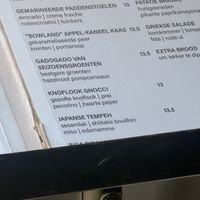 menu  at Bij de Buren in Venlo