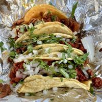 Vegan Al Pastor Tacos  at La Taqueria Brand in Garden Grove