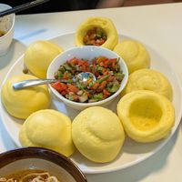 Bao's with veggie and mock meat at Water Lotus 清水荷花食坊 - 武侯祠 in Chengdu