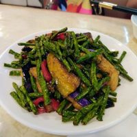 Eggplant with Cowpeas and peppers at Water Lotus 清水荷花食坊 - 武侯祠 in Chengdu