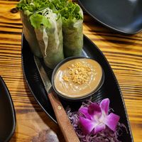 Tofu Spring rolls with peanut sauce at Lemongrass by Sip Saam Thai in Cedar Park