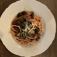 Pasta Puttanesca (vegan)  at Bellona in Toronto