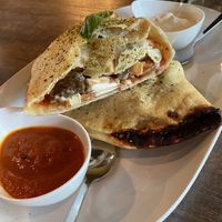 Vegan calzone! Must try!  at Bellona in Toronto