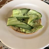 Avocado bagel  at Circle Café - Jumeirah Islands in Dubai