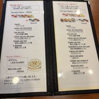 Sushi menu  at Chirashiya - ちらし寿司のちらしや  in Kamakura
