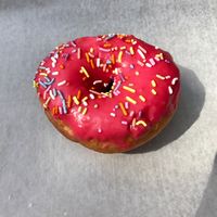 raspberry sprinkle  at Revolution Doughnuts in Decatur