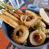 Farm veggies tempura at Ginger Farm in Chiang Mai