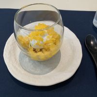 Coconut and mango dessert  at Nectar in Hong Kong Island