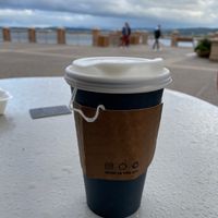 London Fog with a view at Tidal Coffee in Monterey