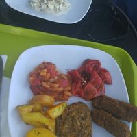 Snitel and Mici at Casa Vegetariana in Constanta