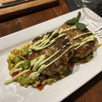 Vegan Crab Cakes  at Registry Bistro in Toledo