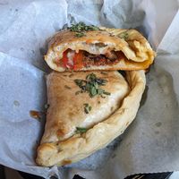 Calzone special at Pig Minds Brewing in Machesney Park